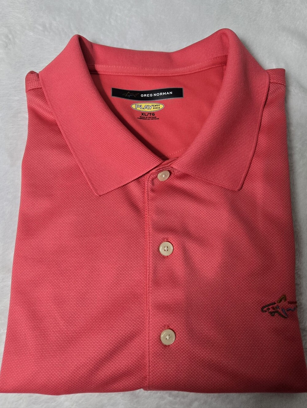 Greg Norman Collection Men's Coral-Red Polo - Picture 1 of 4